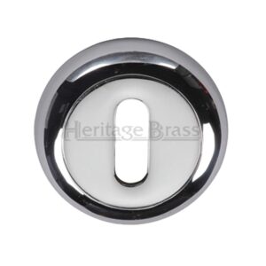 Heritage Brass Standard Key Escutcheon, Polished Chrome