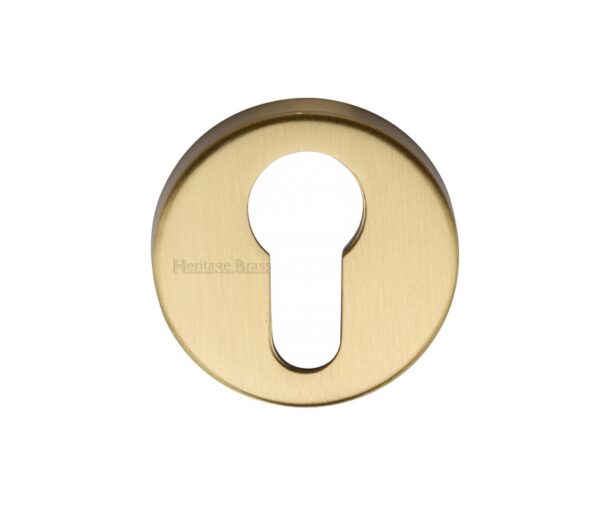 Heritage Brass Euro Profile Key Escutcheon, Satin Brass