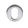 Heritage Brass Oval Key Escutcheon, Polished Chrome