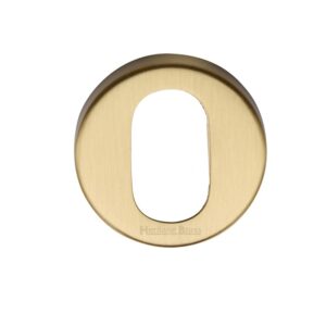 Heritage Brass Oval Key Escutcheon, Satin Brass