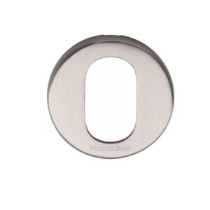 Heritage Brass Oval Key Escutcheon, Satin Nickel