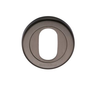 Heritage Brass Oval Profile Key Escutcheon, Matt Bronze