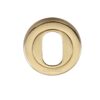 Heritage Brass Oval Profile Key Escutcheon, Polished Brass