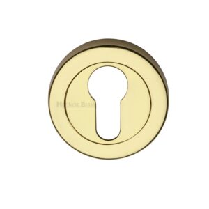 Heritage Brass Euro Profile Key Escutcheon, Polished Brass