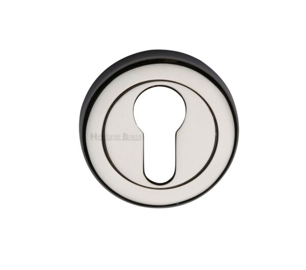 Heritage Brass Euro Profile Key Escutcheon, Polished Nickel