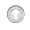 Heritage Brass Euro Profile Key Escutcheon, Satin Chrome