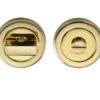 Heritage Brass Round 53Mm Diameter Turn & Release, Polished Brass