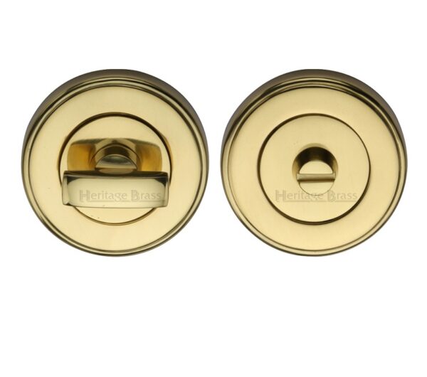 Heritage Brass Round 50Mm Diameter Turn & Release, Polished Brass