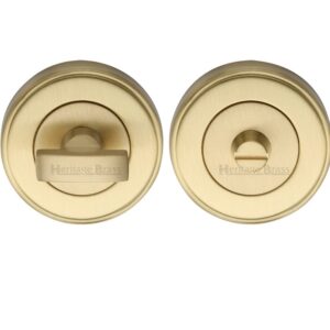 Heritage Brass Round 50Mm Diameter Turn & Release, Satin Brass