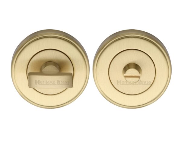 Heritage Brass Round 50Mm Diameter Turn & Release, Satin Brass