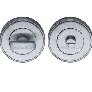 Heritage Brass Round 50Mm Diameter Turn & Release, Satin Chrome