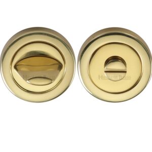 Heritage Brass Contemporary Round 53Mm Diameter Turn & Release, Polished Brass