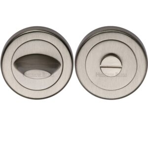 Heritage Brass Contemporary Round 53Mm Diameter Turn & Release, Satin Nickel