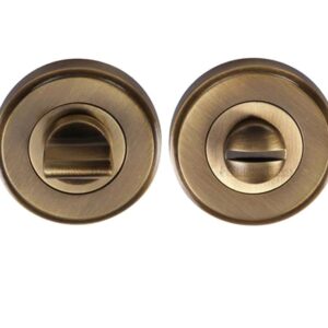 Heritage Brass Round 50Mm Diameter Turn & Release, Antique Brass