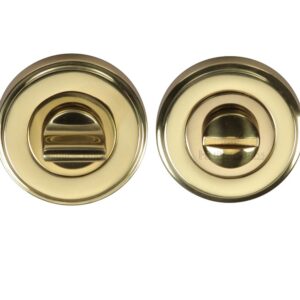 Heritage Brass Round 50Mm Diameter Turn & Release, Polished Brass