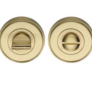 Heritage Brass Round 50Mm Diameter Turn & Release, Satin Brass