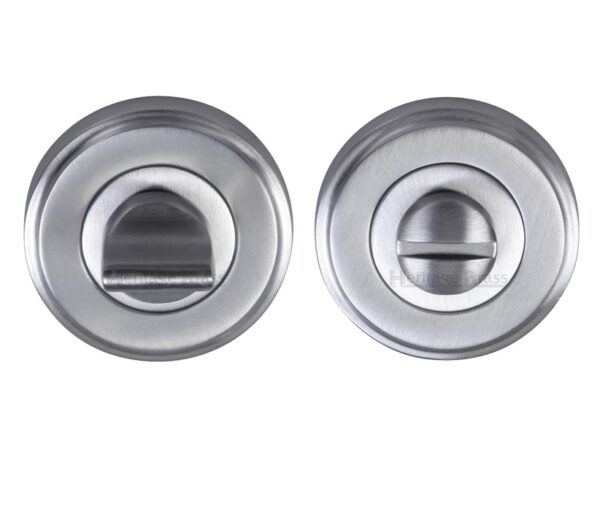 Heritage Brass Round 50Mm Diameter Turn & Release, Satin Chrome