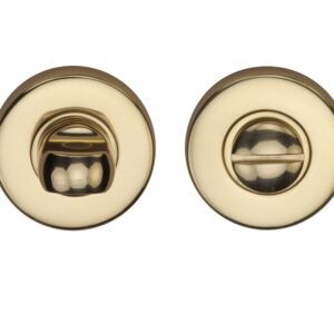 Heritage Brass Round 46Mm Diameter Turn & Release, Polished Brass