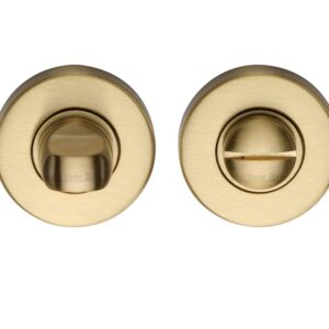 Heritage Brass Round 46Mm Diameter Turn & Release, Satin Brass