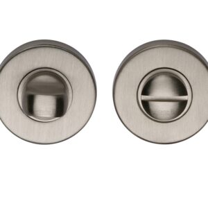 Heritage Brass Round 46Mm Diameter Turn & Release, Satin Nickel