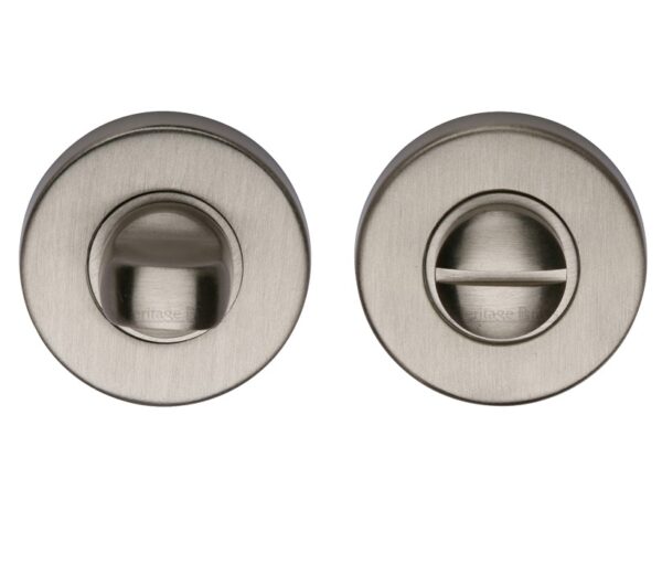 Heritage Brass Round 46Mm Diameter Turn & Release, Satin Nickel