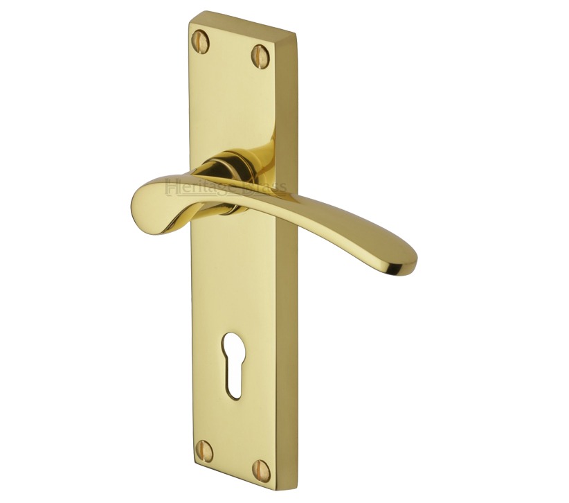 Heritage Brass Sophia Polished Brass Door Handles (Sold In Pairs)