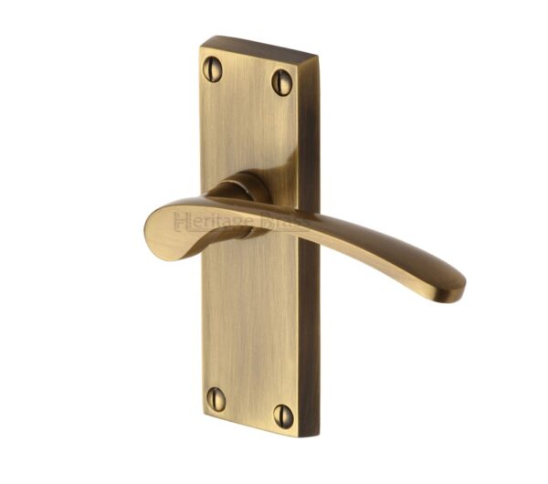 Heritage Brass Sophia Short Antique Brass Door Handles (Sold In Pairs)