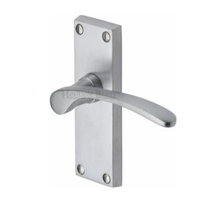 Heritage Brass Sophia Short Satin Chrome Door Handles (Sold In Pairs)