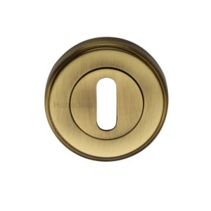 Heritage Brass Standard Key Escutcheon, Antique Brass