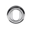 Heritage Brass Oval Profile Key Escutcheon, Polished Chrome