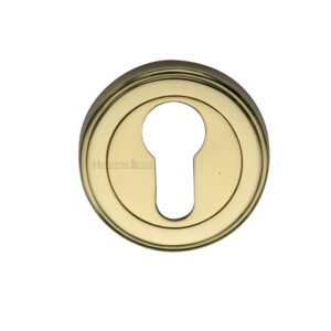 Heritage Brass Euro Profile Key Escutcheon, Polished Brass