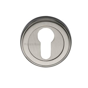 Heritage Brass Euro Profile Key Escutcheon, Satin Nickel