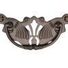 Heritage Brass Cabinet Pull On Ornate Backplate, Matt Bronze