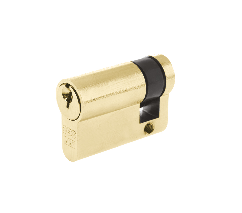 Zoo Hardware Vier Precision Euro Profile British Standard 5 Pin Single Cylinders (Various Sizes), Polished Brass