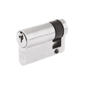 Precision Euro Profile British Standard 5 Pin Single Cylinders (Various Sizes), Polished Chrome