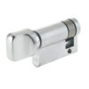 Zoo Hardware Vier Precision Euro Profile Single Body Cylinder Turn Only, Satin Chrome