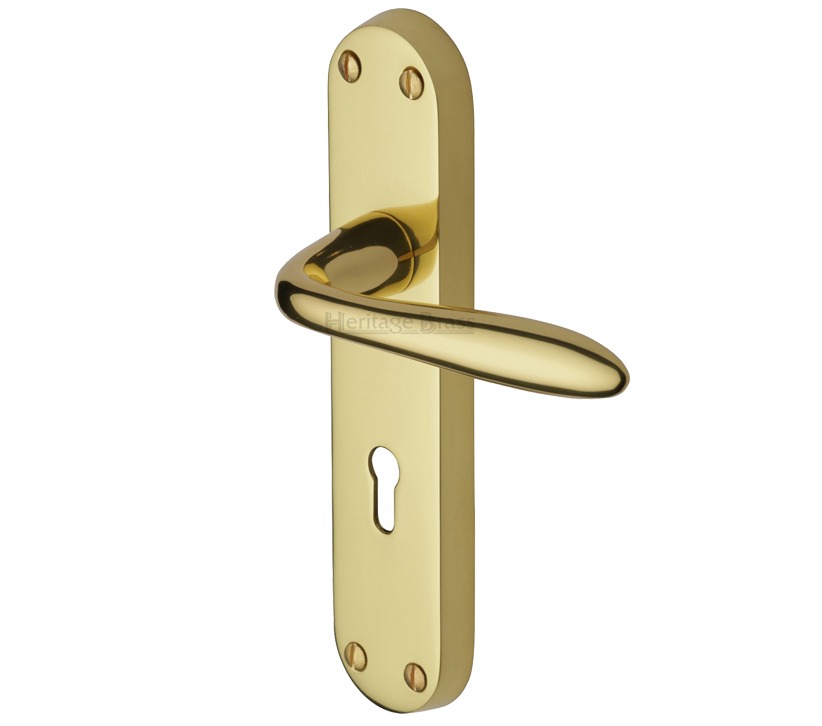 Heritage Brass Sutton Polished Brass Door Handles(Sold In Pairs)