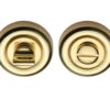 Heritage Brass Round 53Mm Diameter Turn & Release, Polished Brass