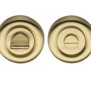 Heritage Brass Round 53Mm Diameter Turn & Release, Satin Brass