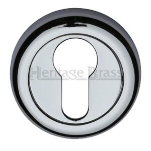 Heritage Brass Euro Profile Key Escutcheon, Polished Chrome