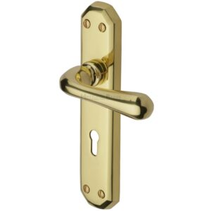 Heritage Brass Charlbury Polished Brass Door Handles (Sold In Pairs)