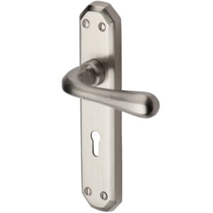 Heritage Brass Charlbury Satin Nickel Door Handles - V7050-Sn (Sold In Pairs)