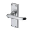 Heritage Brass Windsor Short Satin Chrome Door Handles (Sold In Pairs)