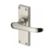 Heritage Brass Windsor Short Satin Nickel Door Handles (Sold In Pairs)