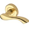 Heritage Brass Algarve Polished Brass Door Handles On Round Rose (Sold In Pairs)