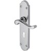 Heritage Brass Savoy Long Polished Chrome Door Handles (Sold In Pairs)