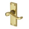 Heritage Brass Bedford Short Polished Brass Door Handles(Sold In Pairs)