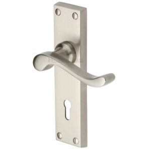 Heritage Brass Bedford Satin Nickel Door Handles(Sold In Pairs)