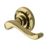 Heritage Brass Bedford Polished Brass Door Handles On Round Rose(Sold In Pairs)