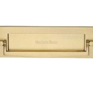 Heritage Brass Postal Knocker Letter Plate (254Mm X 79Mm), Satin Brass